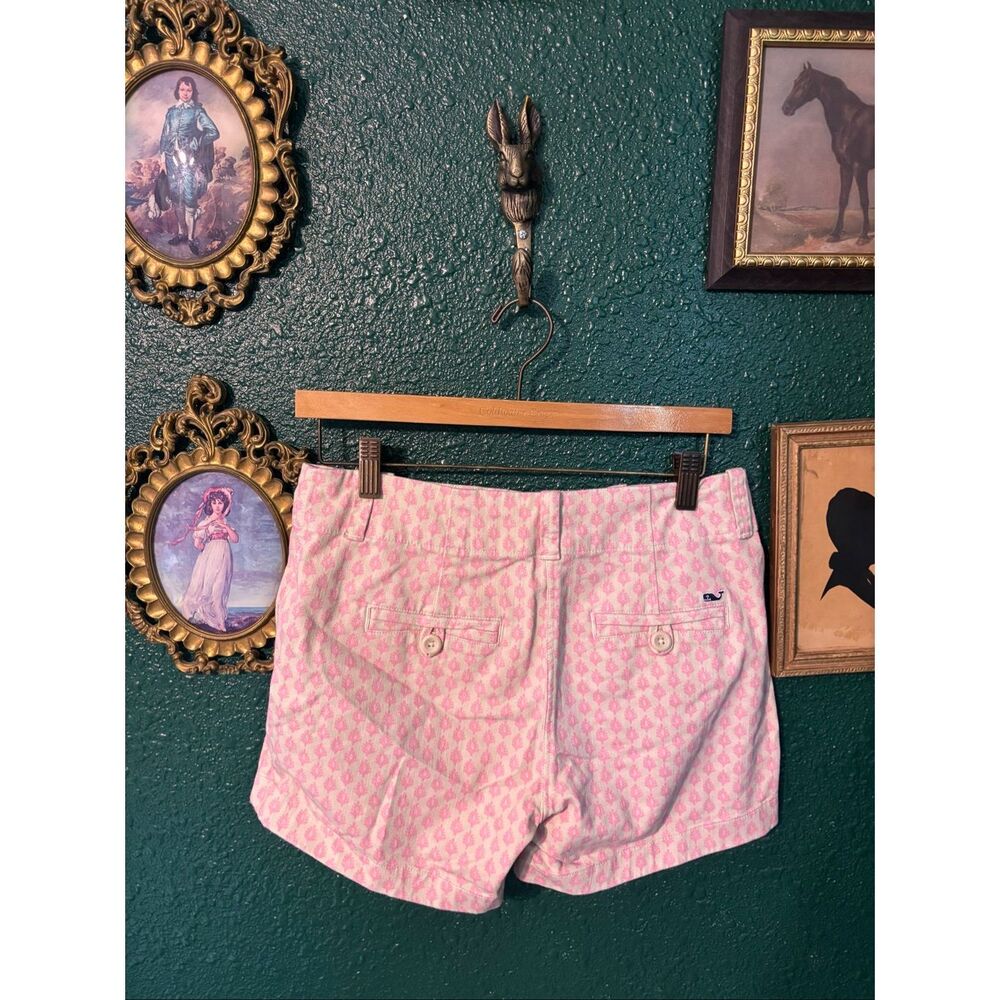Vineyard Vines Everyday Herringbone Shorts Size 2 Oatmeal Pink Printed - Picture 2 of 4